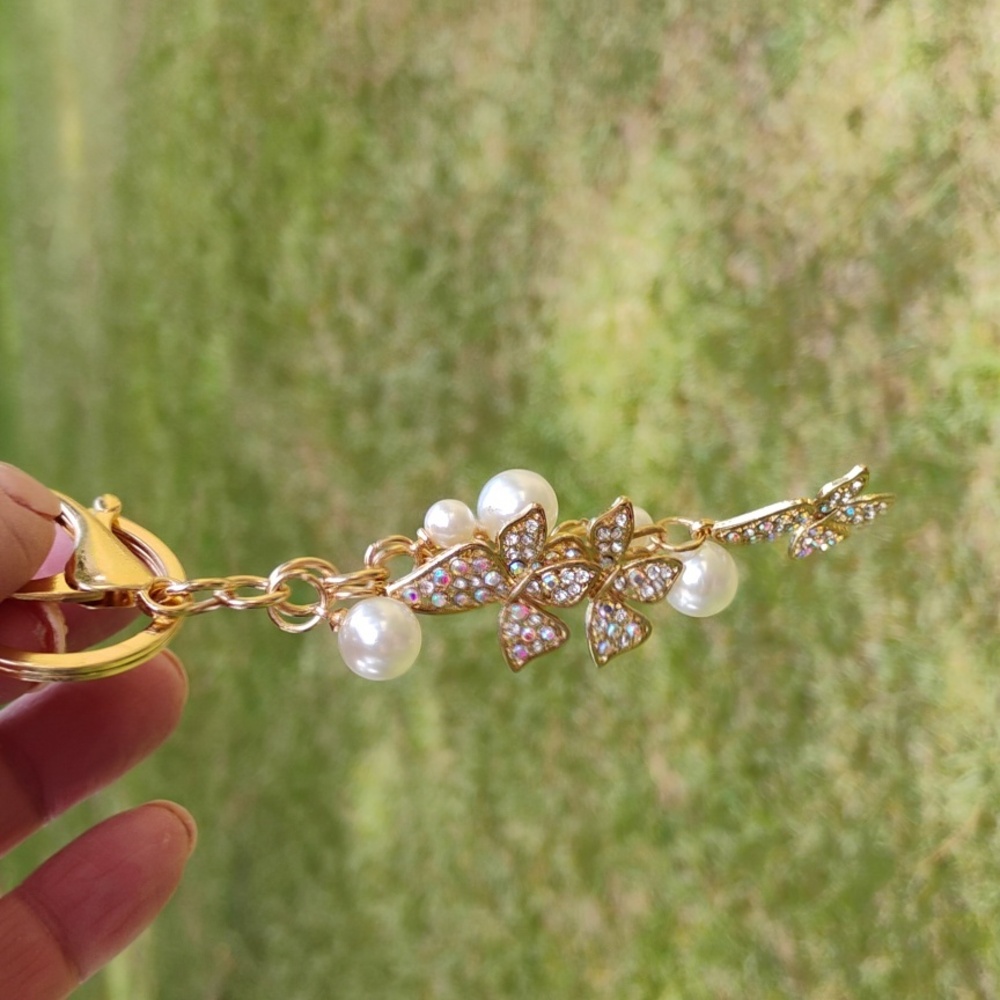 Triple Butterfly Bag Charm - Picture 2 of 2